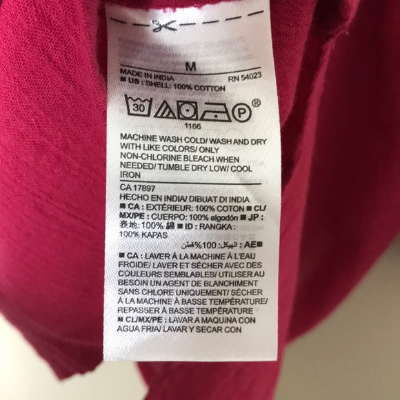 OLD NAVY Split Neck Tunic Cotton Poppy Pink Size M - Picture 7 of 7